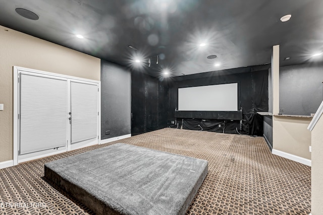 10033 Autumn Valley Ln, Knoxville, TN 37922 - home theater with recessed lighting, baseboards, and carpet floors