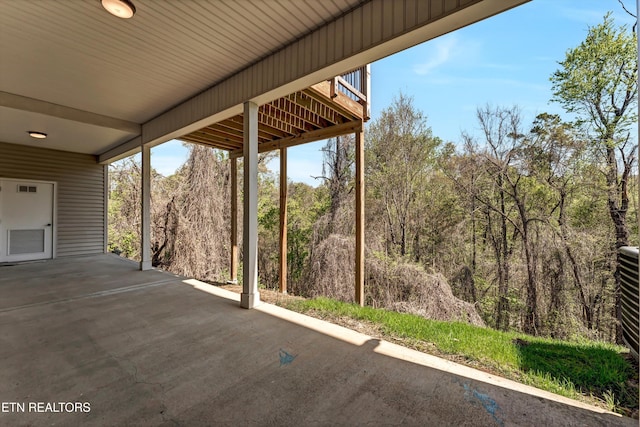 10033 Autumn Valley Ln, Knoxville, TN 37922 - view of patio / terrace with a view of trees
