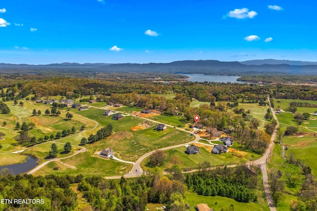 322 Fairway Dr, Dandridge, TN 37725 - bird's eye view with a water and mountain view