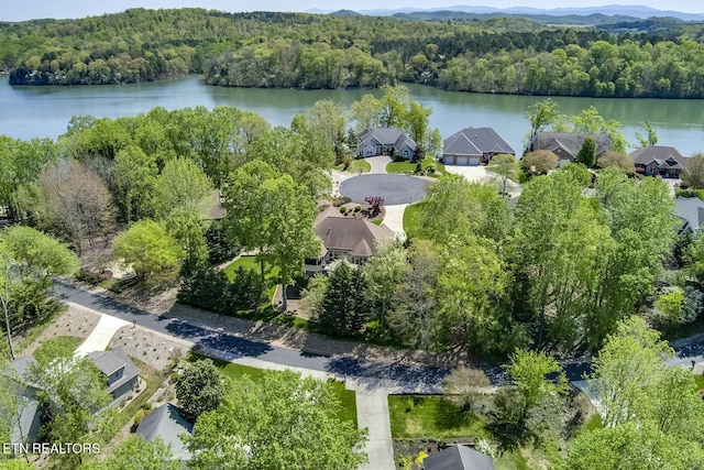 405 Tecumseh Pt, Loudon, TN 37774 - birds eye view of property with a view of trees and a water view