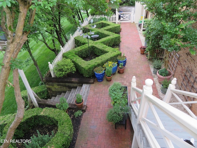 view of yard featuring fence private yard