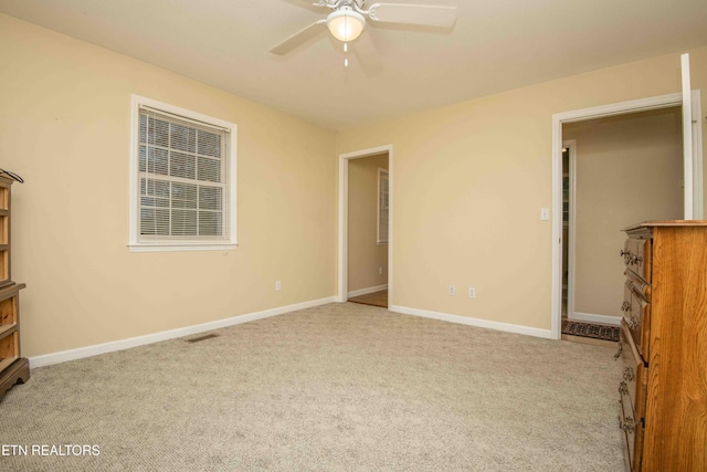 211 Peanut Ln, New Tazewell, TN 37825 - unfurnished bedroom featuring baseboards, a ceiling fan, visible vents, and carpet floors