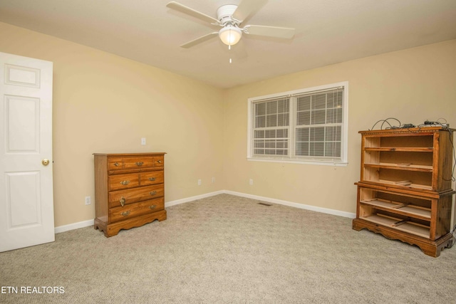 211 Peanut Ln, New Tazewell, TN 37825 - carpeted bedroom with baseboards, a ceiling fan, and visible vents