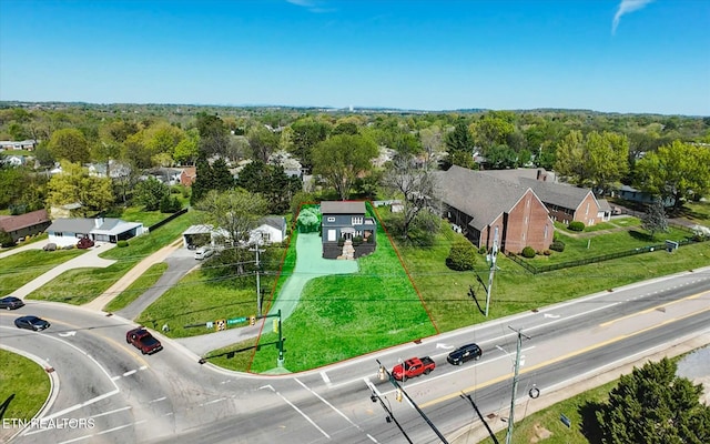 aerial view featuring a residential view