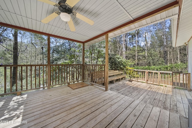 1615 Upper Middle Creek Rd, Sevierville, TN 37876 - deck with ceiling fan