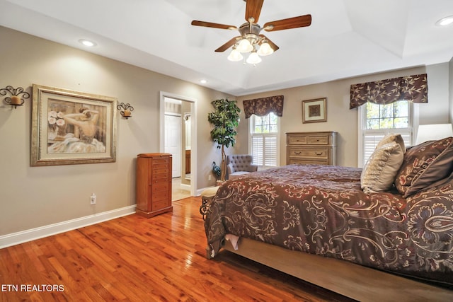 10 Claremont Cir, Fairfield Glade, TN 38558 - bedroom with baseboards, wood finished floors, and recessed lighting