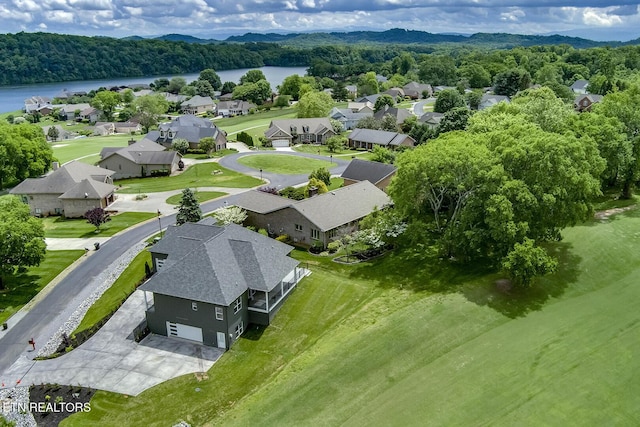 212 Tooweka Ln, Loudon, TN 37774 - aerial view of residential area featuring a nearby body of water and a forest