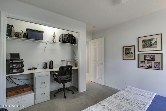 212 Tooweka Ln, Loudon, TN 37774 - bedroom featuring light carpet, a desk, baseboards, and a closet