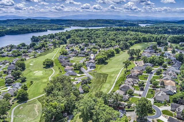 212 Tooweka Ln, Loudon, TN 37774 - aerial view of residential area featuring a water and mountain view and a golf club