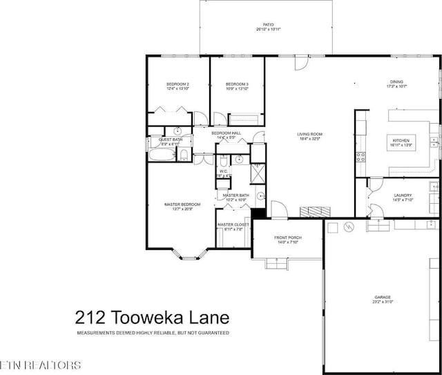 212 Tooweka Ln, Loudon, TN 37774 - home floor plan