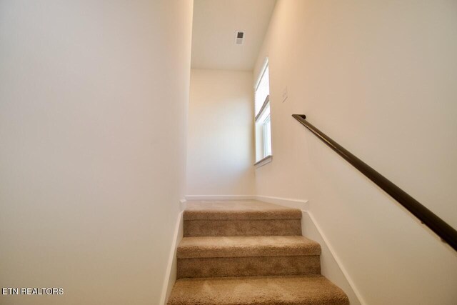 2141 Glen Crk, Knoxville, TN 37924 - staircase with baseboards and carpet floors