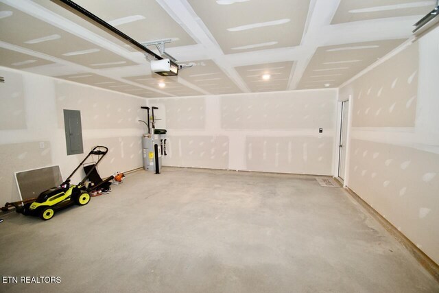 2141 Glen Crk, Knoxville, TN 37924 - interior space featuring electric water heater, a garage door opener, and electric panel