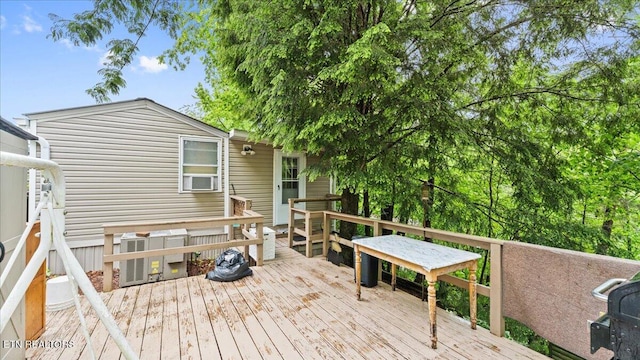 419 Mountain Thrush Dr, Townsend, TN 37882 - wooden deck with cooling unit