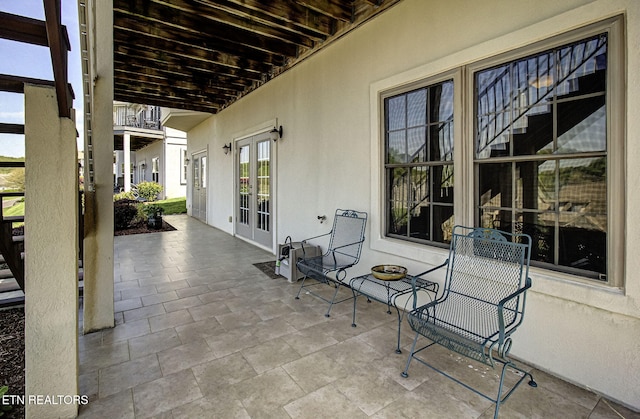 989 Rarity Bay Pkwy, Vonore, TN 37885 - view of patio featuring french doors and stairs
