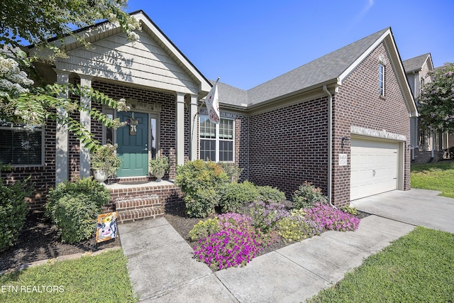 single story home with brick siding and driveway