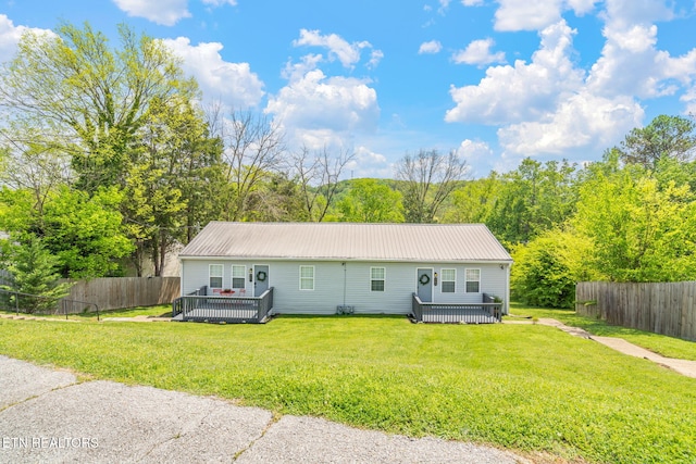 369 Robertsville Rd, Oak Ridge, TN 37830 - view of front of home with a deck and metal roof