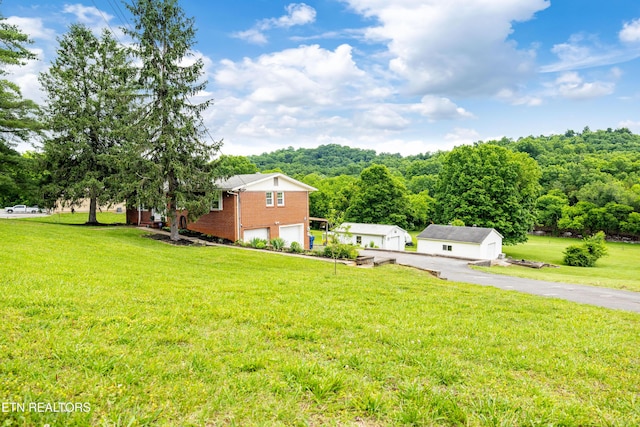 7324 Thorn Grove Pike, Knoxville, TN 37914 - view of grassy yard with a garage