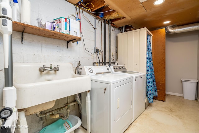 7324 Thorn Grove Pike, Knoxville, TN 37914 - laundry room with washer and dryer and recessed lighting