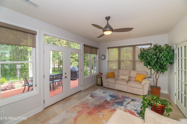 169 Dudi Trl, Vonore, TN 37885 - sunroom / solarium featuring french doors and a healthy amount of sunlight