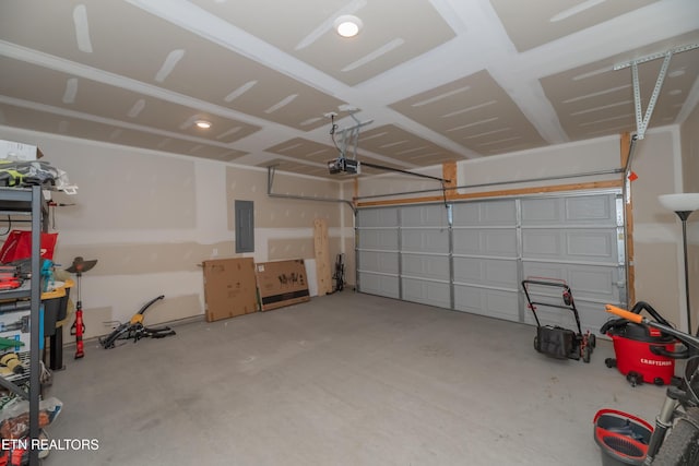 2740 Red Barn Rd, Knoxville, TN 37931 - garage featuring a garage door opener and electric panel