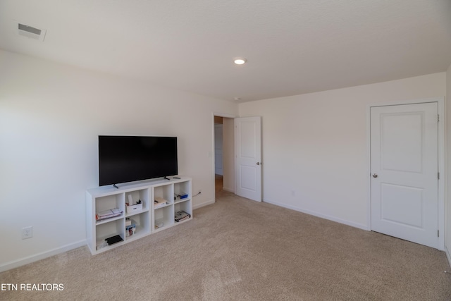 2740 Red Barn Rd, Knoxville, TN 37931 - unfurnished living room with recessed lighting, carpet flooring, visible vents, and baseboards
