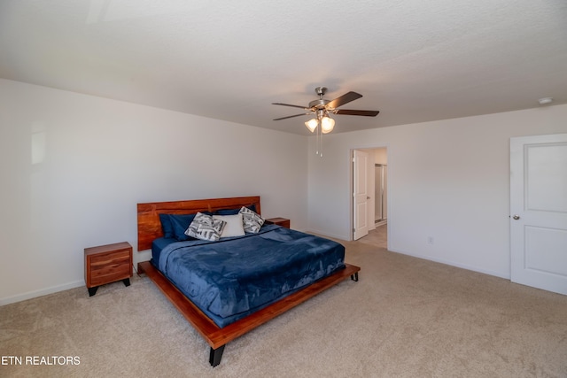 2740 Red Barn Rd, Knoxville, TN 37931 - bedroom featuring light carpet, baseboards, and ceiling fan