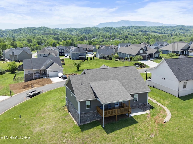 2718 Vista Meadows Ln, Sevierville, TN 37876 - bird's eye view featuring a residential view and a mountain view
