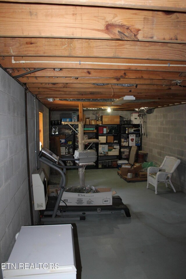 205 Maggie Valley Dr, Jamestown, TN 38556 - basement featuring concrete block wall