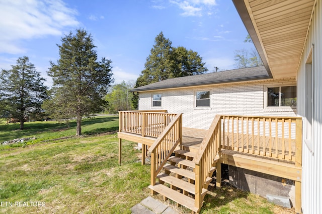 5911 Roberts Rd, Corryton, TN 37721 - wooden deck with a lawn