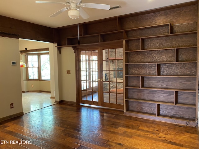 118 Mohawk Rd, Oak Ridge, TN 37830 - doorway featuring hardwood / wood-style floors, baseboards, and a ceiling fan