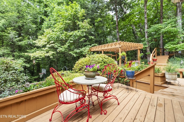 118 Mohawk Rd, Oak Ridge, TN 37830 - wooden terrace with a pergola