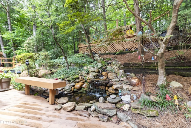 118 Mohawk Rd, Oak Ridge, TN 37830 - view of yard with a wooden deck