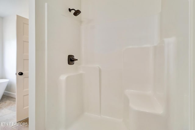 bathroom with walk in shower
