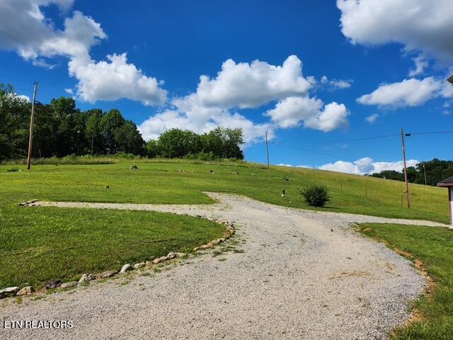 view of road with a rural view