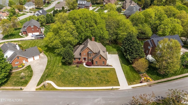 drone / aerial view featuring a residential view