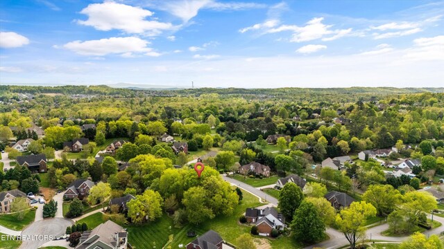 bird's eye view with a residential view