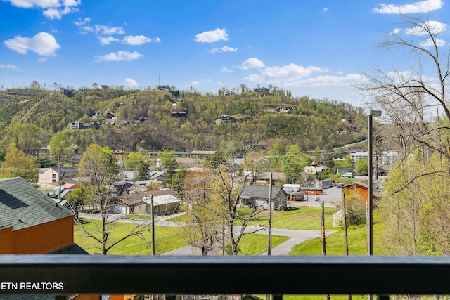 balcony with a residential view