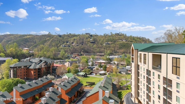 bird's eye view with a residential view