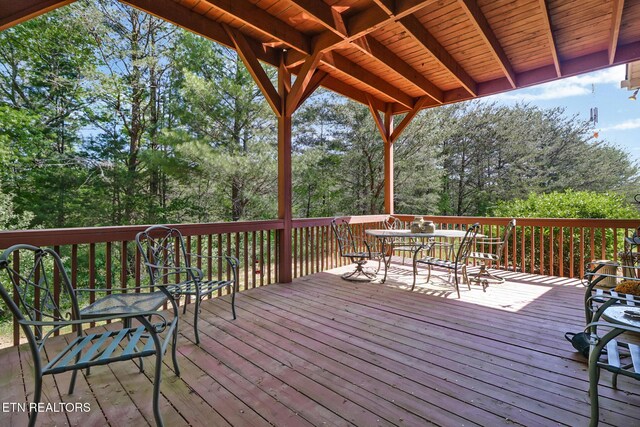 300 Lowe Rd, Huntsville, TN 37756 - wooden deck featuring outdoor dining space
