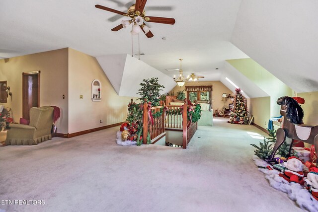 300 Lowe Rd, Huntsville, TN 37756 - carpeted bedroom with baseboards and lofted ceiling