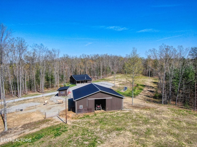 2025 Allardt Tinch Rd, Jamestown, TN 38556 - view of pole building with a forest view and fence