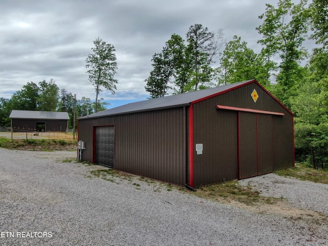 2025 Allardt Tinch Rd, Jamestown, TN 38556 - detached garage featuring gravel driveway
