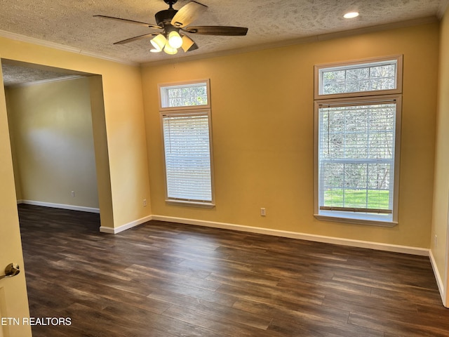 337 Costner Rd, Cosby, TN 37722 - spare room with a textured ceiling, ornamental molding, and plenty of natural light