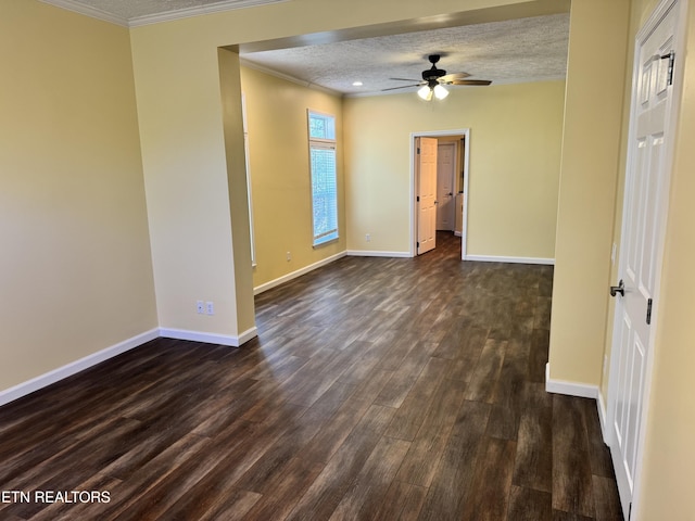 337 Costner Rd, Cosby, TN 37722 - spare room with dark wood-style flooring, ceiling fan, and baseboards