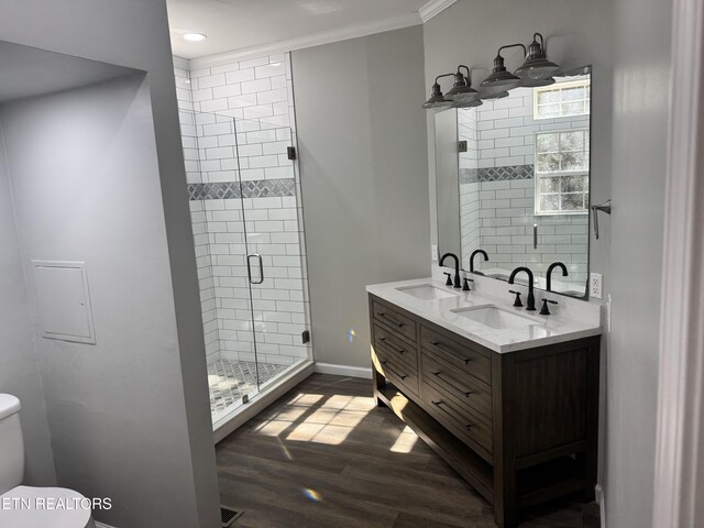 337 Costner Rd, Cosby, TN 37722 - bathroom featuring recessed lighting, toilet, a sink, and a stall shower