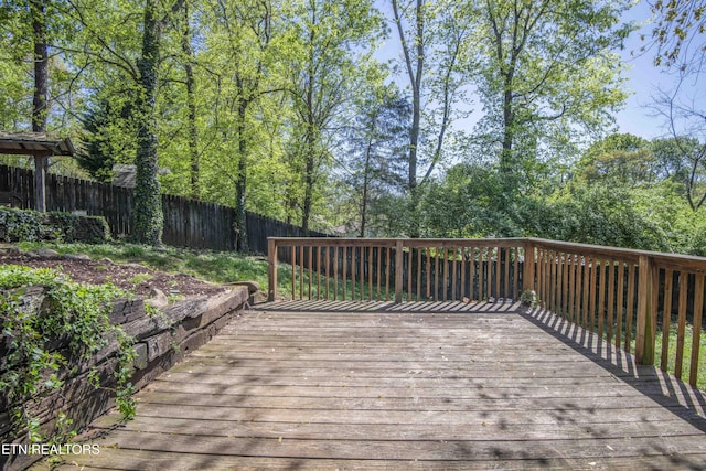 deck with fence