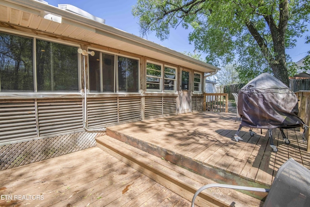 view of wooden deck