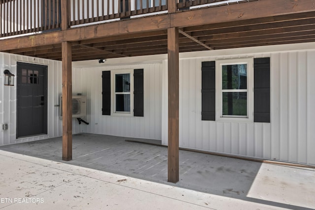 613 N St, Newport, TN 37821 - view of patio featuring a wooden deck and ac unit