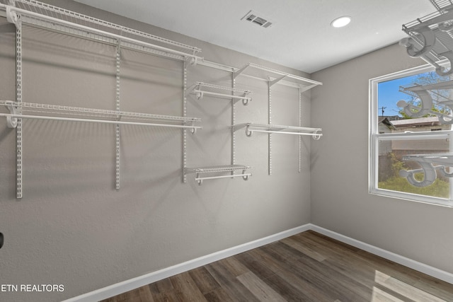 613 N St, Newport, TN 37821 - walk in closet featuring wood finished floors and visible vents
