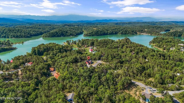 1842 Chapel Rd, Sevierville, TN 37876 - birds eye view of property with a view of trees and a water and mountain view